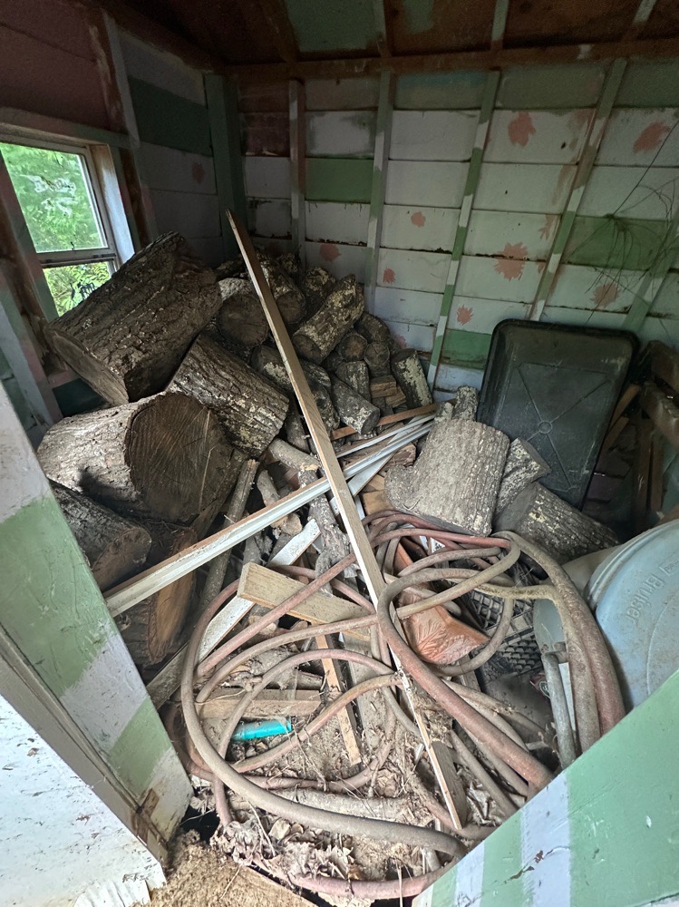 Shed demolition before